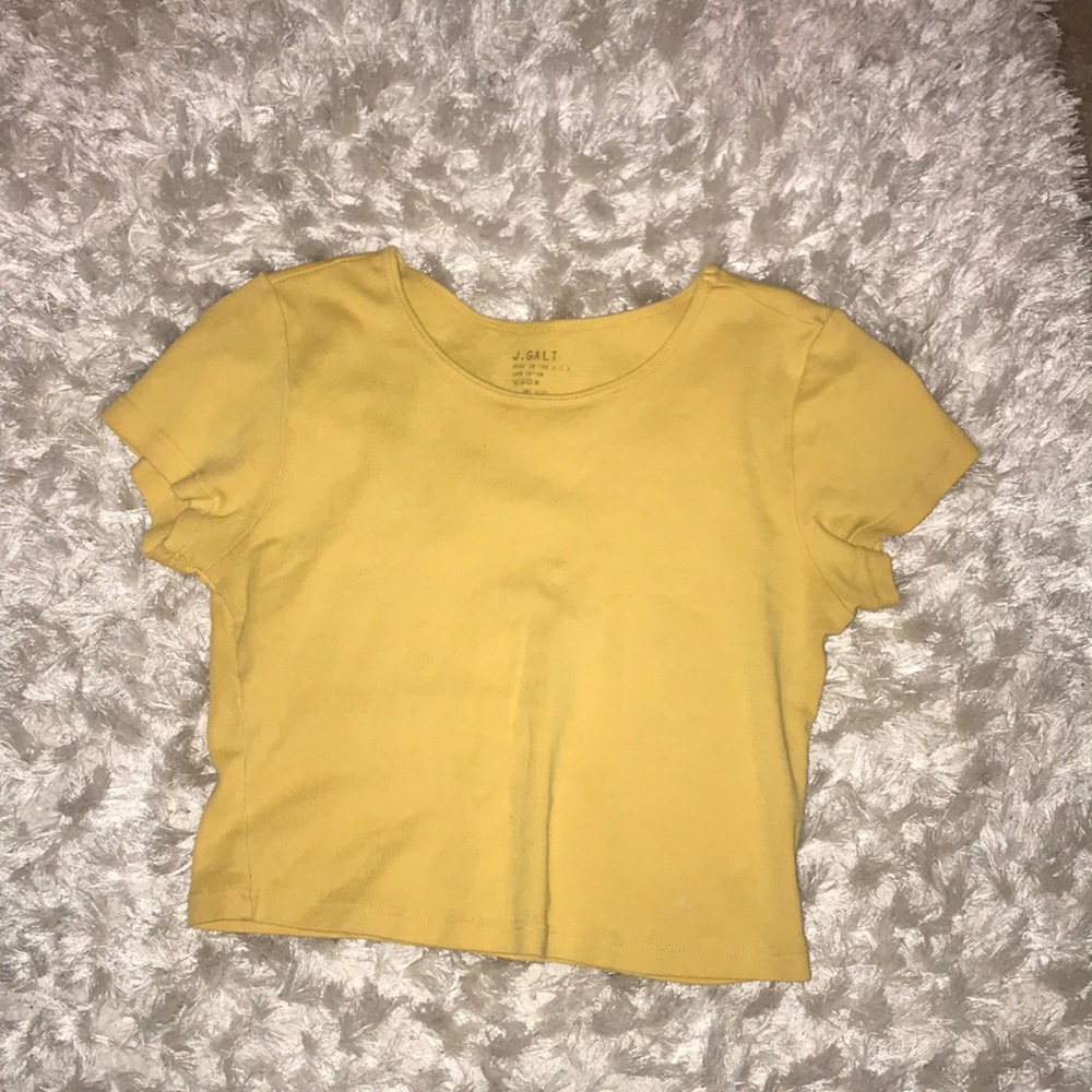 Yellow crop top
